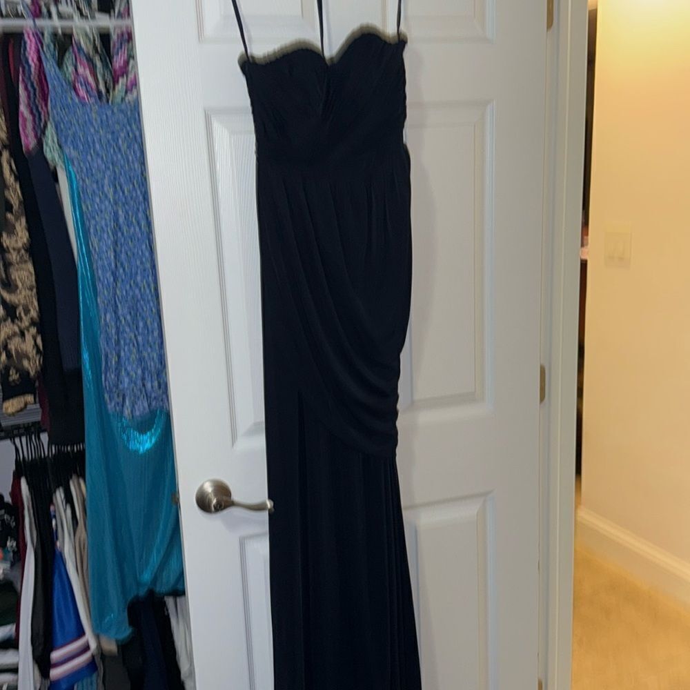 Melissa Sweet Evening Gown - Navy - WORN ONCE - Size 4 - Beautiful Long Gown
